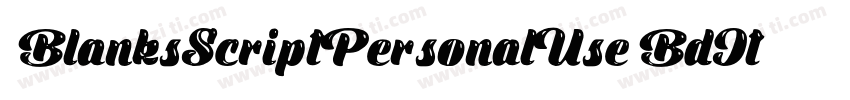 BlanksScriptPersonalUse BdIt字体转换